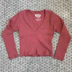 Big Bud Press Long Sleeve Tee in Rust Red